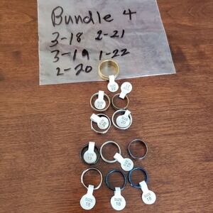 RINGS lot 11 nwt stainless steel rings various patterns and colors 18-22